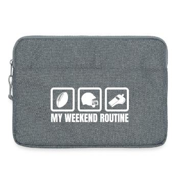 Mon rythme du week-end de football - Sacoche pour ordinateur portable 15 pouces - gris chiné - Devant