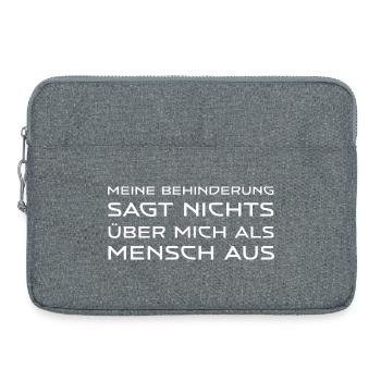 Disability says nothing about me as a person - Laptop bag 15" - heather grey - Front