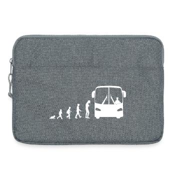 Évolution du bébé au chauffeur de bus - Sacoche pour ordinateur portable 15 pouces - gris chiné - Devant