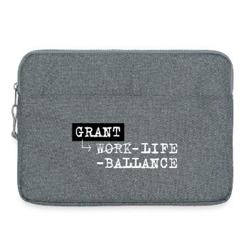 Grant Life Ballance jeu de mots Travail-vie Expression - Sacoche pour ordinateur portable 15 pouces - gris chiné - Devant
