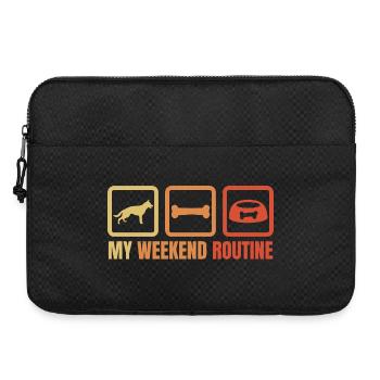 Schäferhund Wochenendroutine - Laptoptasche 15" - Schwarz - Vorne