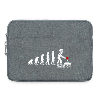 Game On Evolution: Gaming Button Gamer Nerd - Laptoptasche 15" - Grau meliert - Vorne