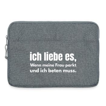 Ich liebe es, wenn meine Frau parkt – Auto Humor - Laptoptasche 15" - Grau meliert - Vorne