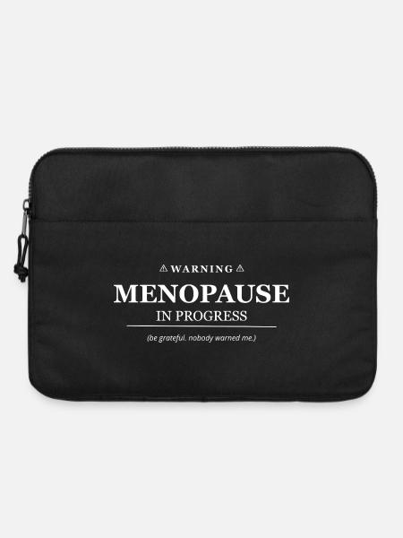 Menopause-T-Shirt - Laptoptasche 15" - Schwarz