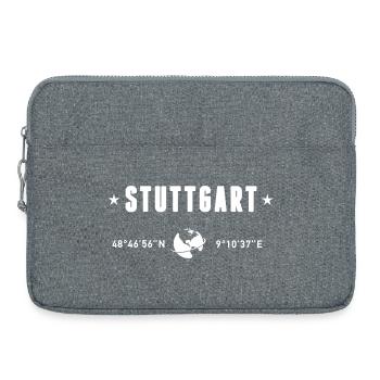Stuttgart Germany Coordinates Gps Globe White - Laptop bag 15" - heather grey - Front