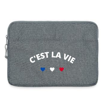 C'est la vie - Sacoche pour ordinateur portable 15 pouces - gris chiné - Devant