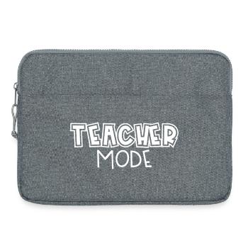Teacher Mode - Lustiges Lehrer Design - Laptoptasche 15" - Grau meliert - Vorne