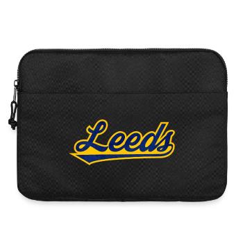 Leeds Uk lettering - Laptop bag 15" - black - Front