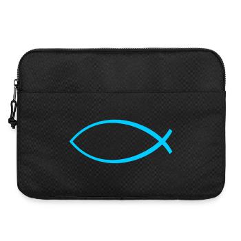 Ichtus poisson bleu clair - Sacoche pour ordinateur portable 15 pouces - noir - Devant