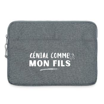 Génial comme mon fils - Sacoche pour ordinateur portable 15 pouces - gris chiné - Devant