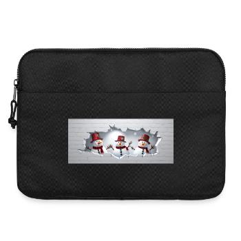 Bonhomme de neige 3D - Sacoche pour ordinateur portable 15 pouces - noir - Devant