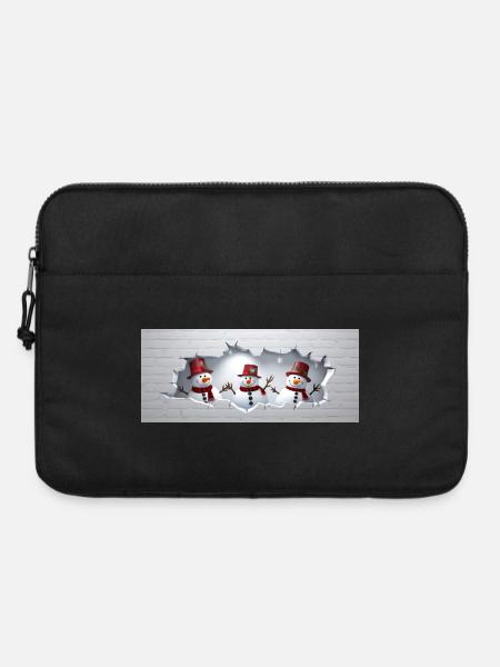 3D-Schneemann - Laptoptasche 15" - Schwarz