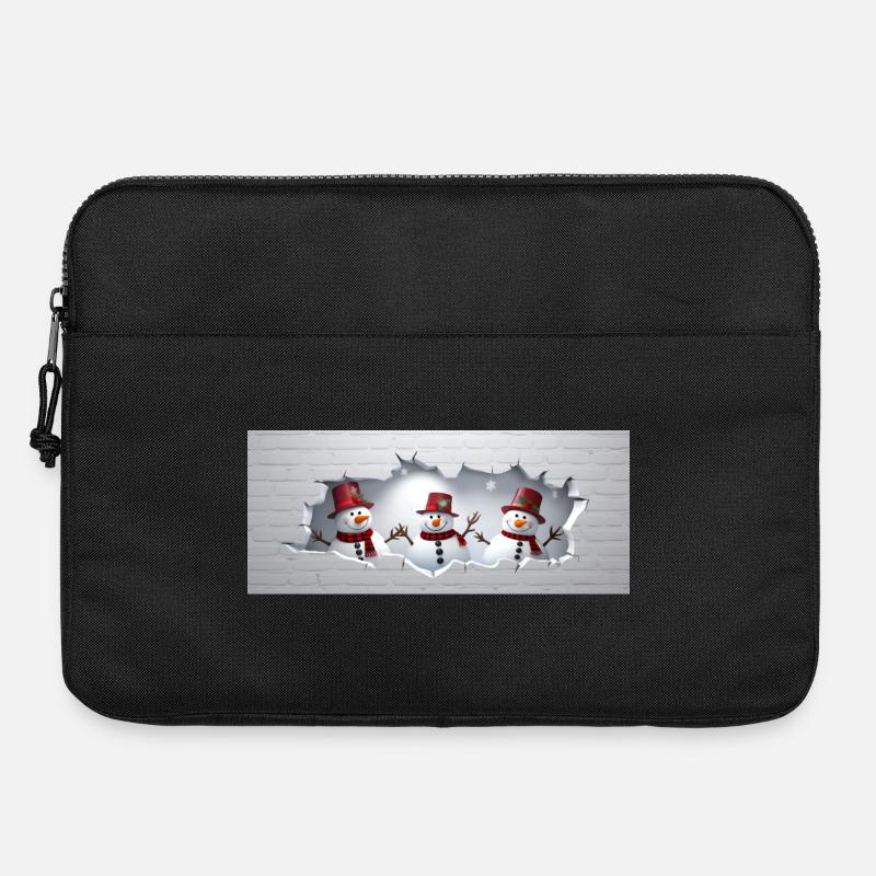 3D-Schneemann - Laptoptasche 15" - Schwarz