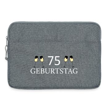 75th birthday 75 years - Laptop bag 15" - heather grey - Front