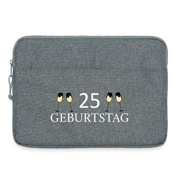 25th birthday 25 years - Laptop bag 15" - heather grey - Front