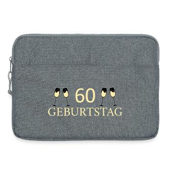 60th birthday 60 years - Laptop bag 15" - heather grey - Front