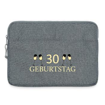 30e anniversaire 30 ans - Sacoche pour ordinateur portable 15 pouces - gris chiné - Devant