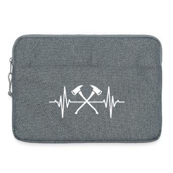 Hache de pompier Heart Line ECG - Sacoche pour ordinateur portable 15 pouces - gris chiné - Devant
