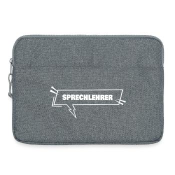 Gift for speech teachers - Laptop bag 15" - heather grey - Front