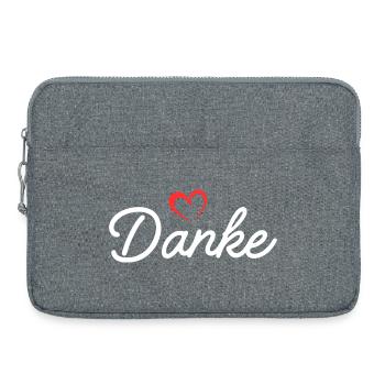 Danke Herz Script - Laptoptasche 15" - Grau meliert - Vorne