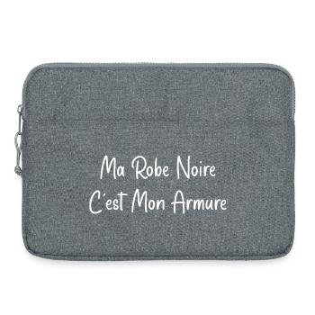 Ma robe noire est mon armure - Sacoche pour ordinateur portable 15 pouces - gris chiné - Devant