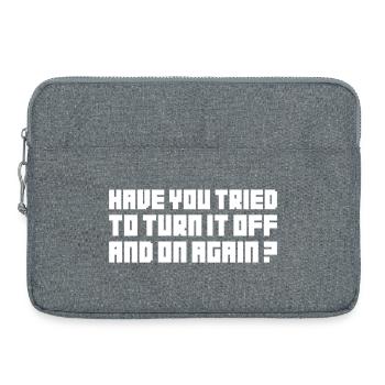 Turning It Off – Nerd Geek Computer Support TBBT - Laptoptasche 15" - Grau meliert - Vorne