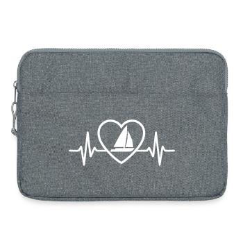 Cœur Catamaran – Passion Voile - Laptop bag 15" - heather grey - Front