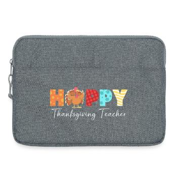 Thanksgiving Lehrer Lehrerin - Laptoptasche 15" - Grau meliert - Vorne