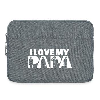 J’aime mon papa pilote aviation paternité pilote papa - Sacoche pour ordinateur portable 15 pouces - gris chiné - Devant