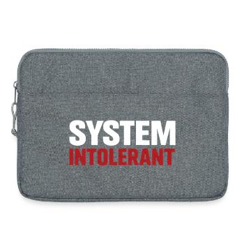 System Intolerant – Starkes Statement Design - Laptoptasche 15" - Grau meliert - Vorne