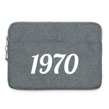 1970 Vintage 1970 Anniversaire Rétro 1970 Cadeau - Sacoche pour ordinateur portable 15 pouces - gris chiné - Devant