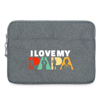 Doctor Papa Medical Professional Silhouette Art - Laptop bag 15" - heather grey - Front