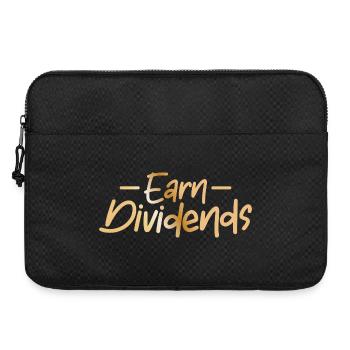 Earn dividends / Stock market - Laptop bag 15" - black - Front