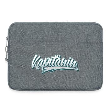 Kapitänin Segeln Boot Bootfahren Seglerin - Laptoptasche 15" - Grau meliert - Vorne