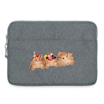 magique chemin de fer en pain d’épices 3D pour Noël - Sacoche pour ordinateur portable 15 pouces - gris chiné - Devant