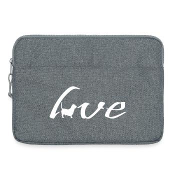 J’adore promener Pup pour les amoureux des chiens - Sacoche pour ordinateur portable 15 pouces - gris chiné - Devant