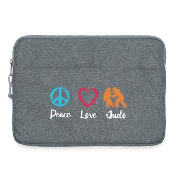 Paix Amour Judo - Sacoche pour ordinateur portable 15 pouces - gris chiné - Devant