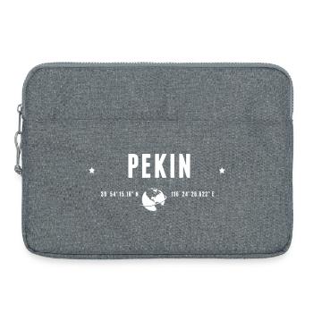 Beijing Stylized Geographical Coordinates - Laptop bag 15" - heather grey - Front
