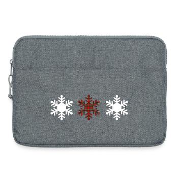 Tartan Snowflake - Laptop bag 15" - heather grey - Front
