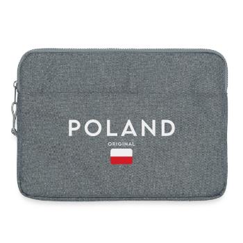 Flag of Poland, Polish pride - Laptop bag 15" - heather grey - Front