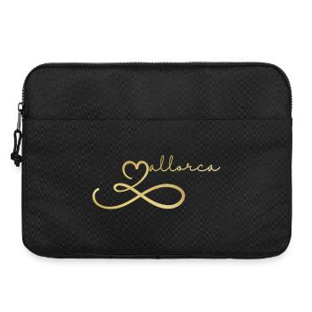 Mallorca unendlich - gold - Herzschrift Design - Laptoptasche 15" - Schwarz - Vorne