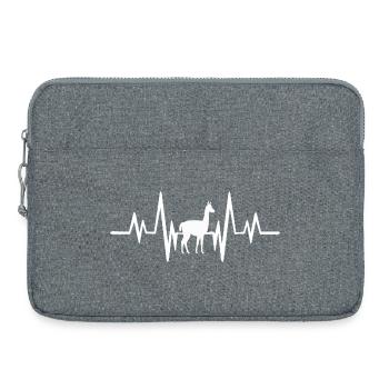 Alpaca herzschlag - Laptoptasche 15" - Grau meliert - Vorne