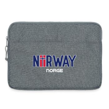Norway - Norge - Norwegen - Flagge - Skandinavien - Laptoptasche 15" - Grau meliert - Vorne
