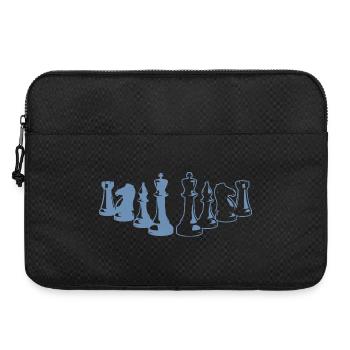 Minimalistisches Schach Silhouette Schachbrett Des - Laptoptasche 15" - Schwarz - Vorne