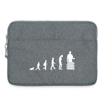 Evolution from baby to bricklayer / profession - Laptop bag 15" - heather grey - Front