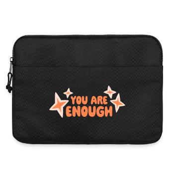 You Are Enough Self Love Motivational Quote - Laptop bag 15" - black - Front