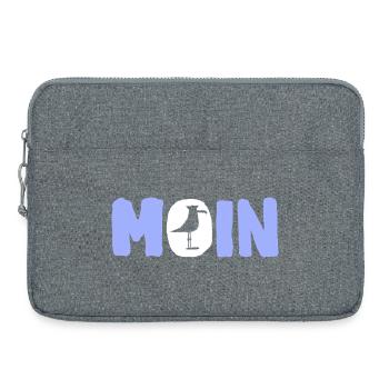 Moin mit die Möwe - Laptoptasche 15" - Grau meliert - Vorne