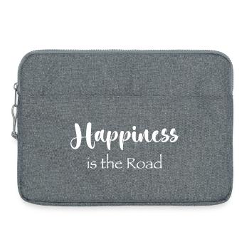 Le bonheur est la route - Sacoche pour ordinateur portable 15 pouces - gris chiné - Devant