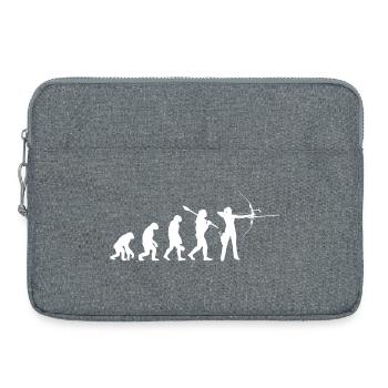 Evolution der Bogenschießfrau Bogenjägerin Sportgeschenk - Laptoptasche 15" - Grau meliert - Vorne
