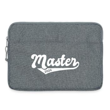 Master Abschluss Promotion Sponsion 2026 - Laptoptasche 15" - Grau meliert - Vorne